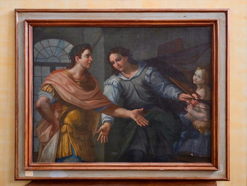 Alessandro Magno e Apelle, olio su tela fine XVIII / inizi XIX secolo – ambito italiano