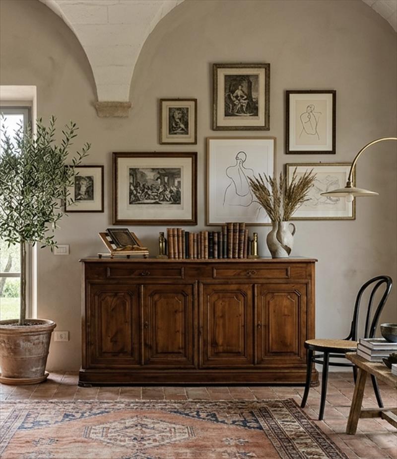 Credenza antica dalla campagna umbra