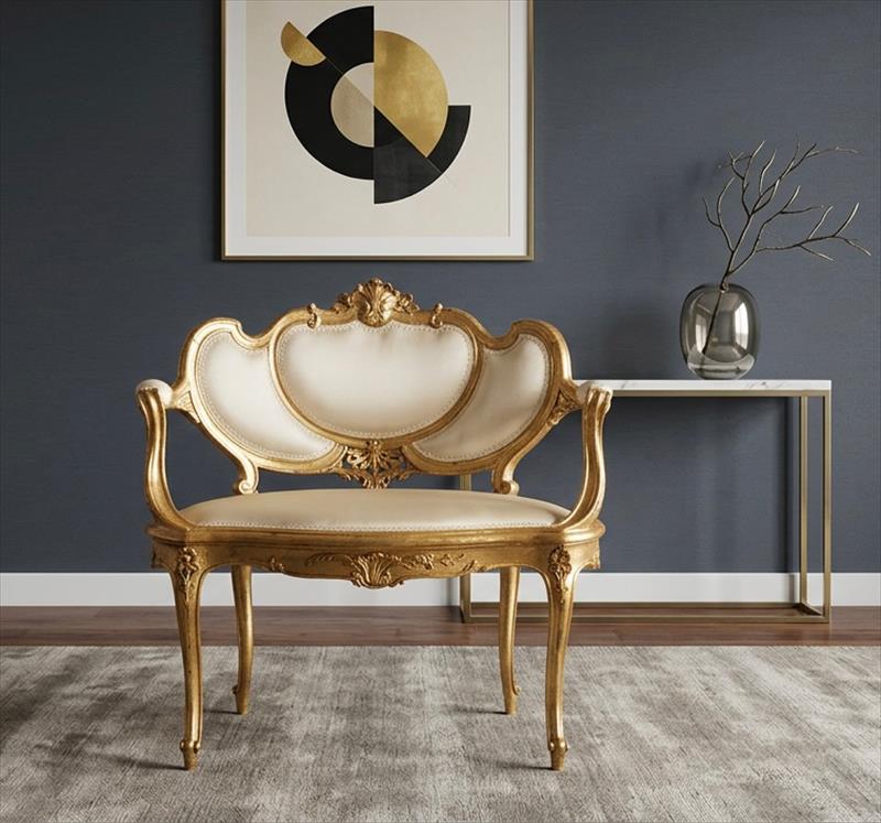 Poltroncina da boudoir, grazia rococò 