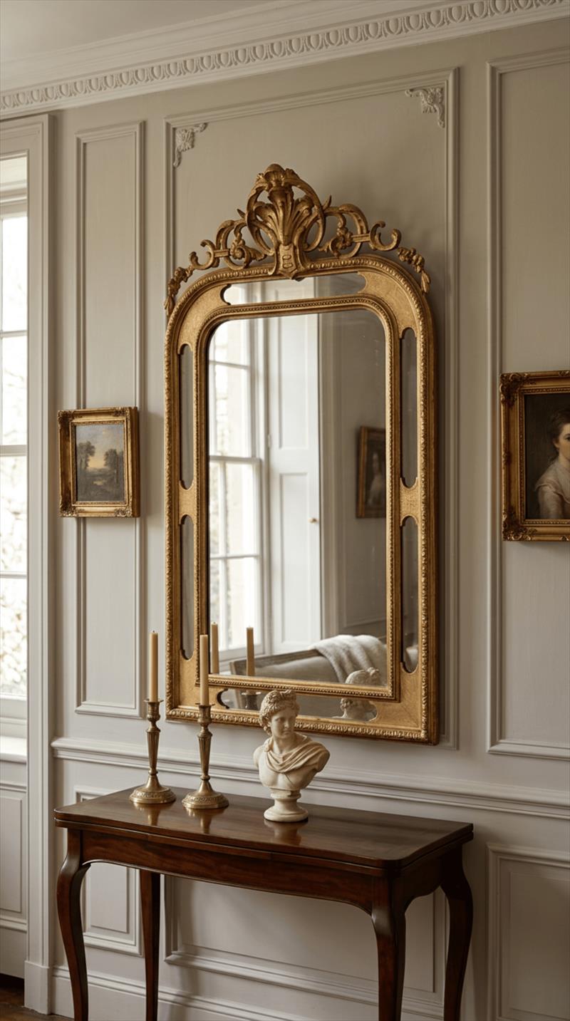 Specchiera Ottocentesca: l'Arte di Riflettere la Bellezza