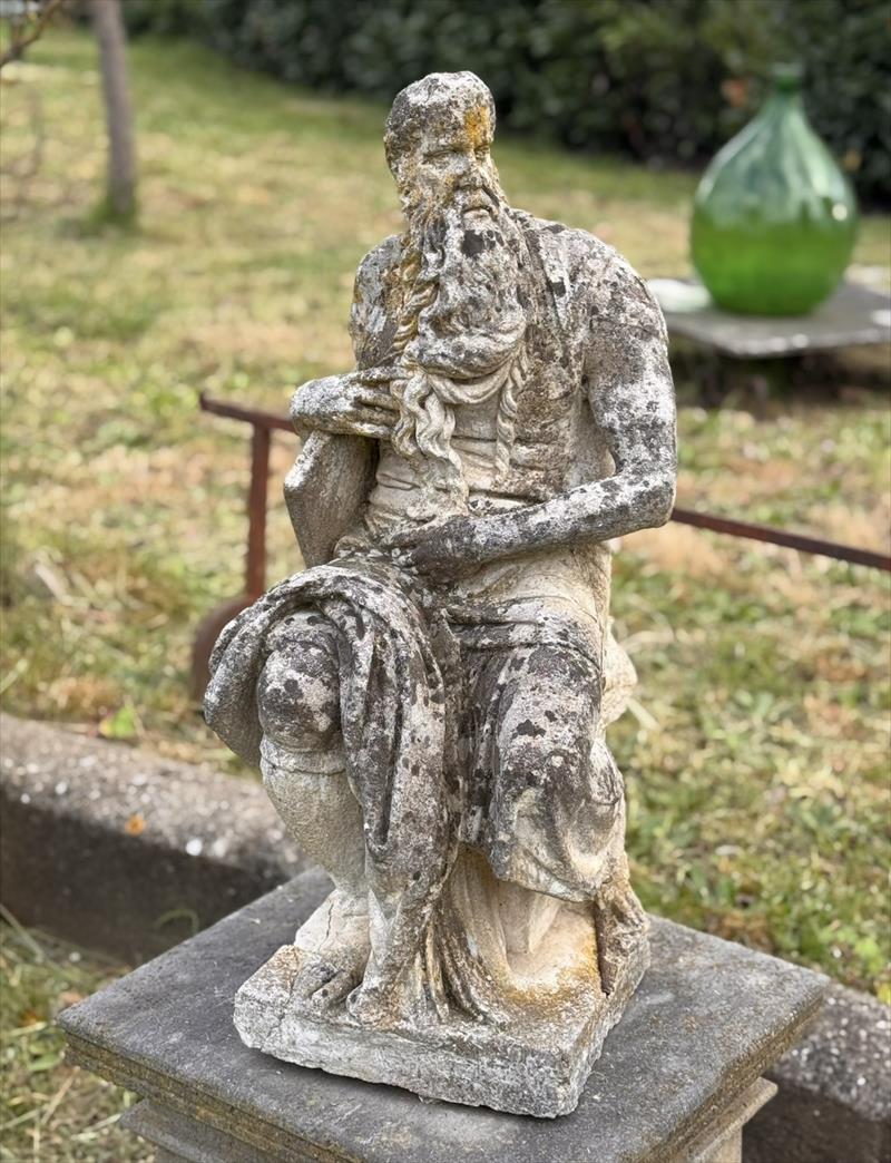Mosè, scultura da giardino di fine '800, copia Michelangiolesca