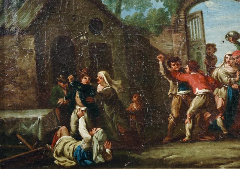 Baruffa di contadini - Roma, metà Settecento